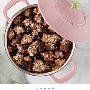 Martha Stewart Pink Enamel Dutch Oven with Lid